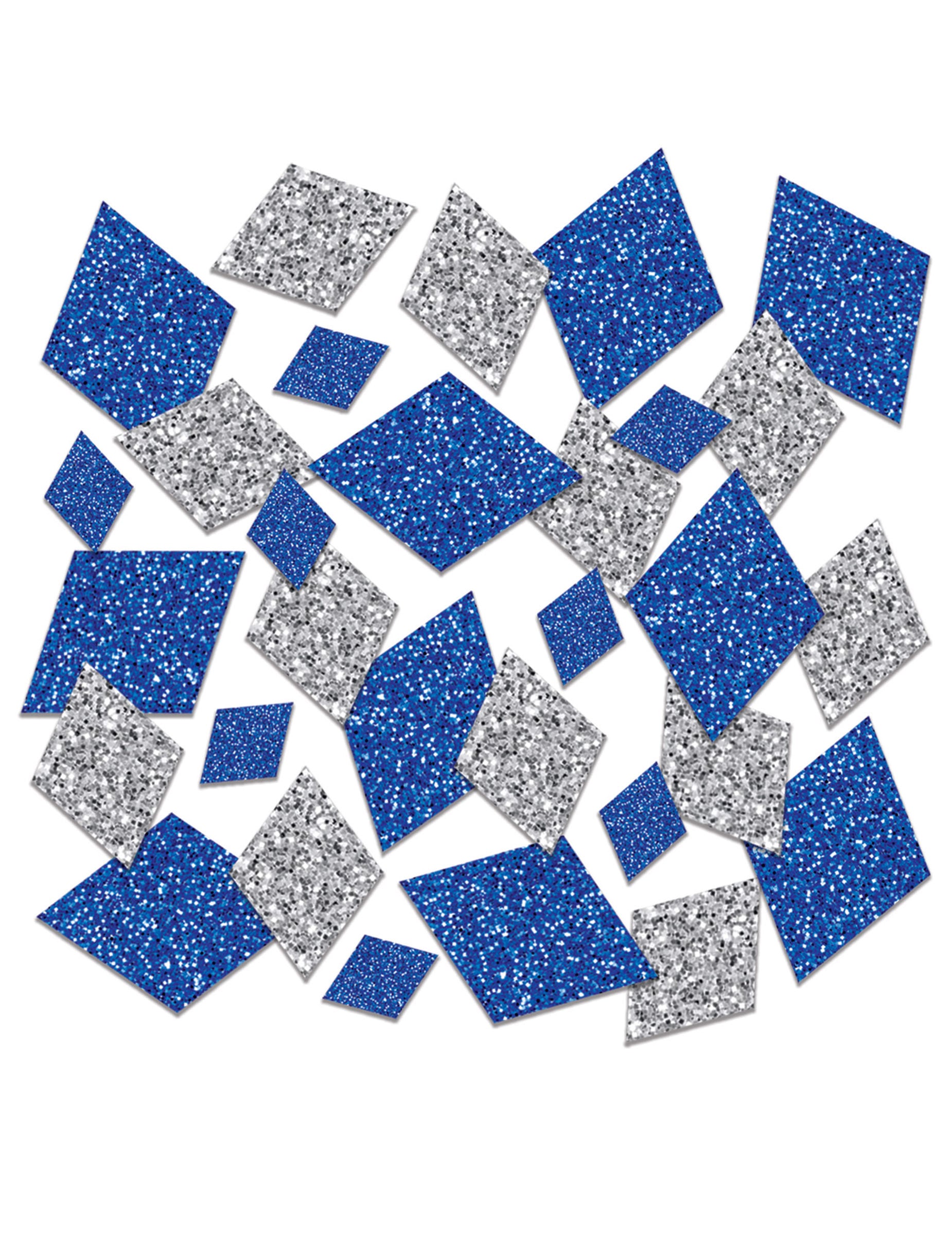 Tischkonfetti Rauten Blau + Silber glitzernd 42g von 360 DEGREES