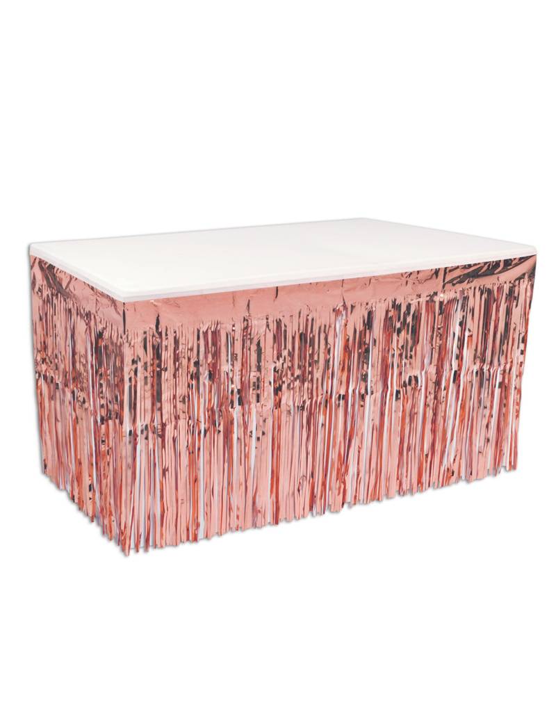 Tischrock in Roségold Kunststoff Fransen 76 cm x 4,2 m von 360 DEGREES