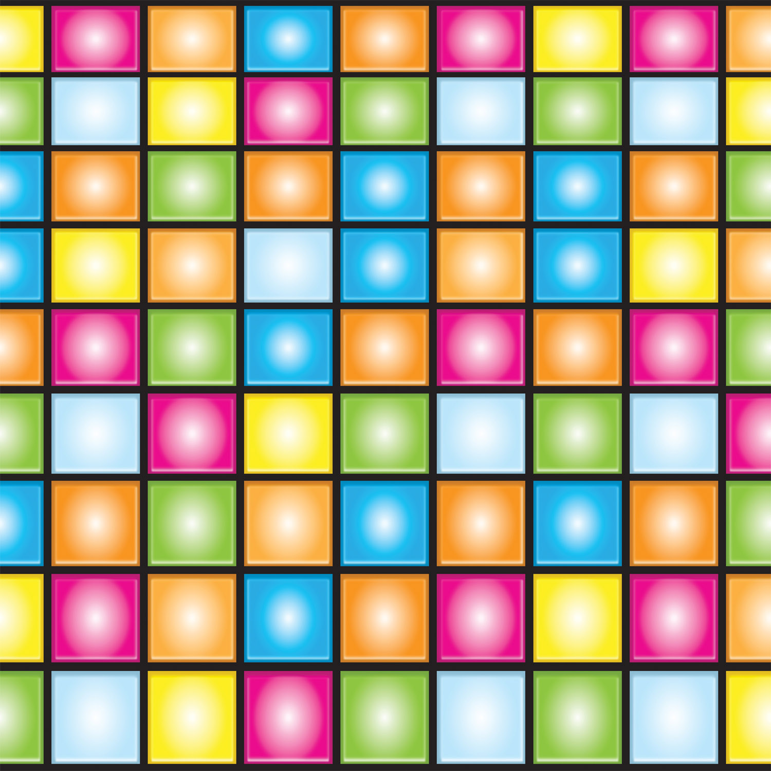 Wanddeko Disco Tanzfläche 9 m x 60 cm Dancefloor-Optik von 360 DEGREES