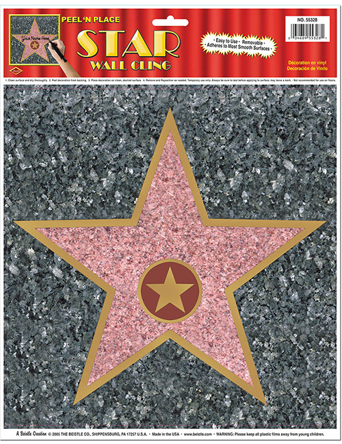 Wanddeko Walk of Fame Stern zum Beschriften bunt 30x38cm von 360 DEGREES