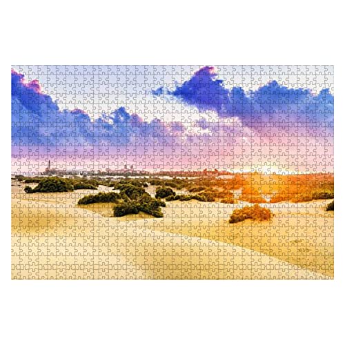 Jigsaw Puzzle 1000 Stück Maspalomas Sonnenuntergang Gran Canaria Holzpuzzle Erwachsene Freunde Puzzlesets Dekompression Einzigartiges Design Klassische Puzzles von 385