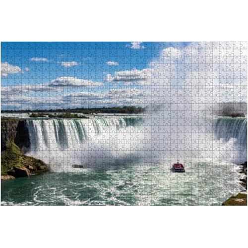 Jigsaw Puzzle 1000 Stück Niagarafälle Unmögliche Puzzle Freunde Holzpuzzle Erwachsene Einzigartiges Design Holzpuzzlespielzeug von 385
