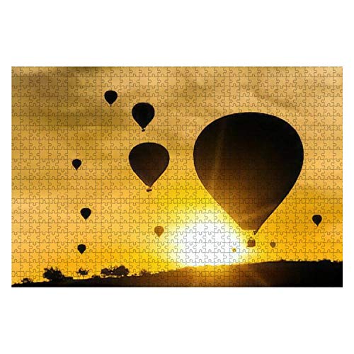 Puzzle 1000 Teile Viele Luftballons Im Hintergrund des Sonnenunterganghimmels Unmögliche Puzzle Mehrfarbig Puzzlesets Dekompression Pädagogisches Puzzle Für Kinder von 385