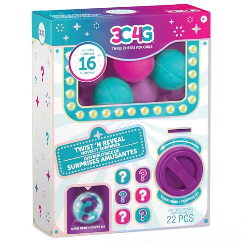 3C4G: Twist 'N Reveal Überraschungen – Spendet 16 mit Schatz gefüllte Kapseln, Sortiment an spannenden Accessoires, drei Prost für Mädchen, Kinder ab 8 Jahren von 3C4G