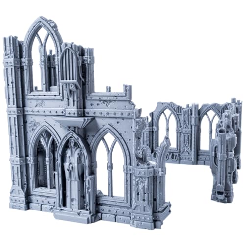 3D Vikings Gotische Ruinen Serie - Set 3: Einzigartig gestaltete Ruinen mit Zwei Stockwerken und Erdgeschoss, Maßstab 28/32mm von 3D Vikings