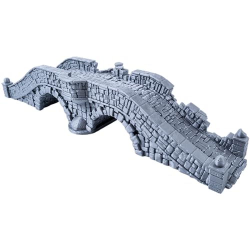 3D Vikings Modulare Spielbrücke – Perfekt für Tisch-RPGs, Miniatur-Spiele und Brettspiele – Unbemalter Satz von 3D Vikings