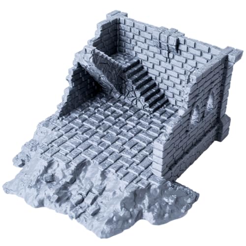 3D Vikings Ulvheim Ruinen-Serie: Einstufige Steinruine – Mittelalter & Fantasy-Terrain für 28/32mm Tabletop RPGs und Wargames von 3D Vikings