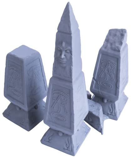 Hochelfen Alte Waystones Perfekt für Age of Sigmar, Dungeons and Dragons, Warhammer (3er Set) von 3D Vikings