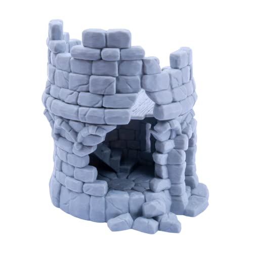Miniatur-Ruinierter Turm, Geländelandschaft für Tischkriegsspiel, 28 mm Maßstab, 3D Vikings von 3D Vikings