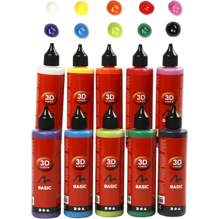 3D Liner, Sortierte Farben, 10x100 ml/ 1 Pck von 3D liner