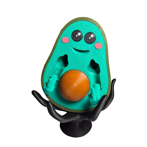 3DByEma - Böser Avocado Spielzeug Mittelfinger, Lustiger Alligatorbirne Dekorative Ornamente mit Sockel, Avocado Wohnzimmerdeko, Humorvolles Küchengeschenk, Einzigartige Tischdekoration von 3DByEma