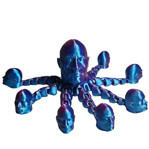 3DByEma - Der Rock 9 Köpfe Oktopus Spielzeug - Rocktopus Fidget Spielzeug Modell - Johnson Wrestling Sammlerstück - Stressabbau Oktopus - Lustiges Schreibtisch-Dekor für WWE-Fans 3DByEma - Der Rock 9 Köpfe Oktopus Spielzeug - Rocktopus Fidget Spielzeug Modell - Johnson Wrestling Sammlerstück - Stressabbau Oktopus - Lustiges Schreibtisch-Dekor für WWE-Fans von 3DByEma