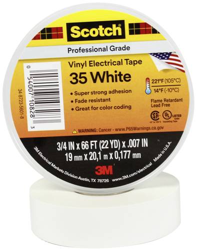 Scotch Scotch™ 35 SCOTCH35-19X20WH Isolierband Scotch® 35 Weiß (L x B) 20m x 19mm 1St. von Scotch