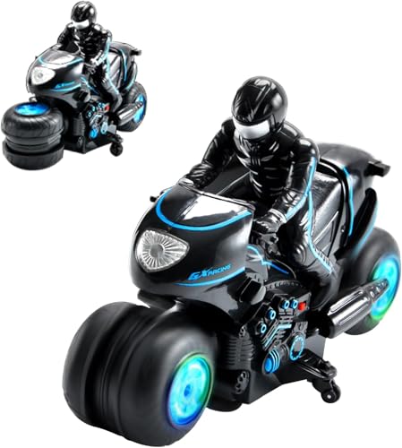 3T6B 2.4G RC Motorrad, Motorradfernbedienung Offroad High Speed ​​Rotation Drift, 360° Drift Drehung, Fernbedienung für Motorrad Anlaufstart Luftakrobatik Fliegendes, Geschenk für Kinder von 3T6B