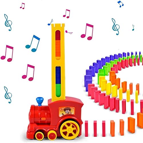 OBEST 200 Pcs Domino Zug Spielzeug Set, Dominoe Automatische Zuweisung Elektrischer Rally Zug mit Lichtern und Geräuschen, Gestapelte DominoSpiel, Kreative Geschenke Domino Blöcke für Kinder 3+ Jahren OBEST 200 Pcs Domino Zug Spielzeug Set, Dominoe Automatische Zuweisung Elektrischer Rally Zug mit Lichtern und Geräuschen, Gestapelte DominoSpiel, Kreative Geschenke Domino Blöcke für Kinder 3+ Jahren von OBEST