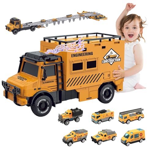 3T6B Transporter-Spielzeugauto für Jungen ab 3, 4, 5, 6 Jahren, 120cm Faltbarer Autotransporter mit 6 Spielzeugautos, 2 in 1 Auszug-Zugang-Faltungs-Strecke Auto Spielzeug Set 3T6B Transporter-Spielzeugauto für Jungen ab 3, 4, 5, 6 Jahren, 120cm Faltbarer Autotransporter mit 6 Spielzeugautos, 2 in 1 Auszug-Zugang-Faltungs-Strecke Auto Spielzeug Set von 3T6B