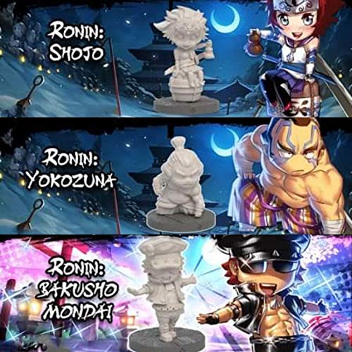 3er Set Strategiespiele Erweiterung Ninja All-Stars : Shojo, Yokozuna und Bakusho Mondai von 3er Set