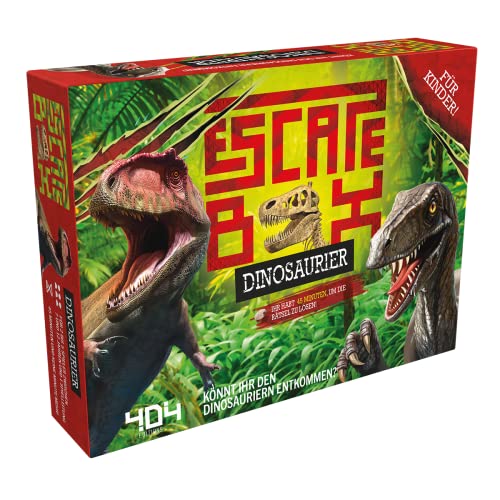 404 Editions, Escape Box Dinosaurier, Kinderspiel, Rätselspiel, 2-5 Spieler, Ab 7+ Jahren, 45+ Minuten, Deutsch von Asmodee