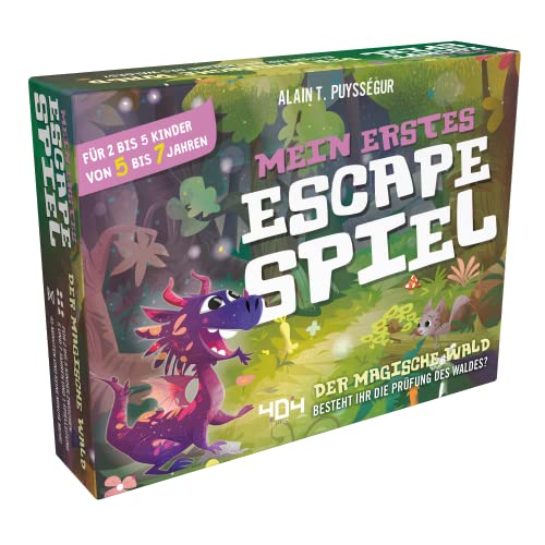 404 Editions, Mein erstes Escape-Spiel: Der magische Wald, Kinderspiel, Rätselspiel, 2-5 Spieler, Ab 5+ Jahren, 45+ Minuten, Deutsch von Asmodee