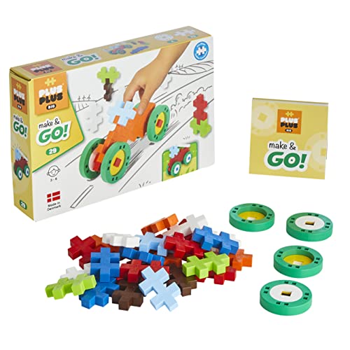 Plus-Plus 9603423 Kreativ-Bausteine, Big Fahrzeuge-Set, Konstruktionsspielzeug, PlusPlus Make&Go, 29 Teile, Basic. von Plus-Plus