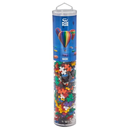 Plus-Plus 9604185 Mini Geniales Konstruktionsspielzeug, Tube Basic Mix, Bausteine-Set, 240 Teile, bunt von Plus-Plus