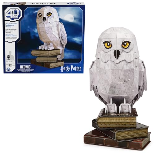4D Build - Harry Potter, 3D-Puzzle der beliebten Schnee-Eule Hedwig aus hochwertigem Karton, 118 Teile, für Harry Potter Fans ab 12 Jahren von 4D Build