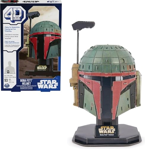 4D Build 6069836 Boba Fett 3D Bastelkarton, 93 Teile | Star Wars-Spielzeug, Tischdekoration | Bauspielzeug | Modellbausätze aus Karton für Erwachsene und Jugendliche, Multi von 4D Build