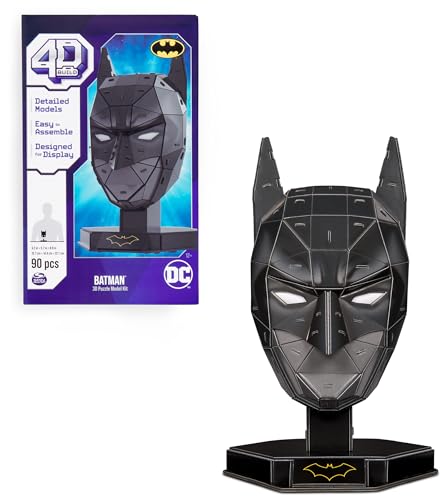 4D Build - Batman Maske - detailreicher 3D-Modellbausatz aus hochwertigem Karton, 90 Teile, für Batman Fans ab 12 Jahren von 4D Build