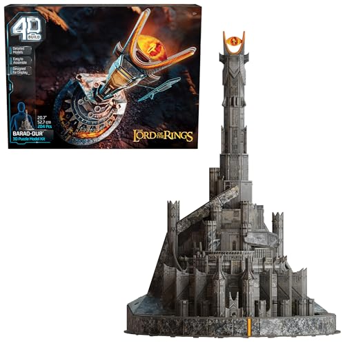 4D Build, Herr der Ringe Barad-Dur Auge des Sauron 3D-Modellbausatzes, Herr der Ringe Sammlerstücke & Schreibtisch-Dekor, Erwachsenenpuzzle, Bauspielzeug, 3D-Puzzles für Erwachsene & Jugendliche, 204 von 4D Build