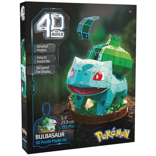 4D Build - Pokémon Bisasam - detailreicher 3D-Modellbausatz aus hochwertigem Karton, 195 Teile, leicht zu Bauen, ab 12 Jahren 4D Build - Pokémon Bisasam - detailreicher 3D-Modellbausatz aus hochwertigem Karton, 195 Teile, leicht zu Bauen, ab 12 Jahren von 4D Build