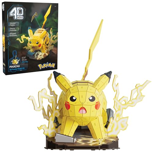 4D Build - Pokémon Pikachu - detailreicher 3D-Modellbausatz aus hochwertigem Karton, 201 Teile, leicht zu Bauen, ab 12 Jahren 4D Build - Pokémon Pikachu - detailreicher 3D-Modellbausatz aus hochwertigem Karton, 201 Teile, leicht zu Bauen, ab 12 Jahren von 4D Build