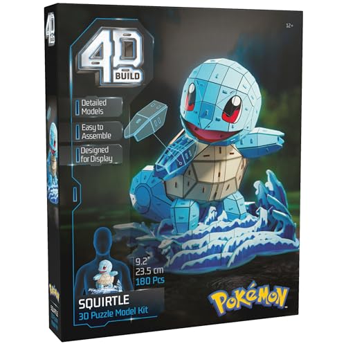 4D Build - Pokémon Schiggy - detailreicher 3D-Modellbausatz aus hochwertigem Karton, 180 Teile, leicht zu Bauen, ab 12 Jahren 4D Build - Pokémon Schiggy - detailreicher 3D-Modellbausatz aus hochwertigem Karton, 180 Teile, leicht zu Bauen, ab 12 Jahren von 4D Build