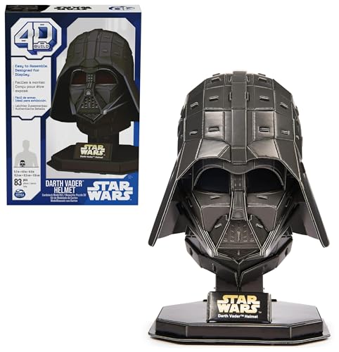 4D Build - Star Wars Darth Vader Helm - detailreicher 3D-Modellbausatz aus hochwertigem Karton, 83 Teile, für Star Wars Fans ab 12 Jahren von 4D Build