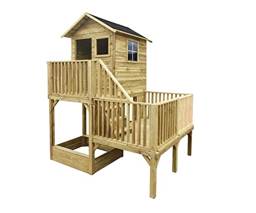 4IQ Group Spielhaus Kinder Outdoor Holz - Gartenhaus Kinder Aus Imprägniertem Kiefernholz - Stelzenhaus Garten Modularer Aufbau für Draußen 4IQ Group Spielhaus Kinder Outdoor Holz - Gartenhaus Kinder Aus Imprägniertem Kiefernholz - Stelzenhaus Garten Modularer Aufbau für Draußen von 4IQ Group