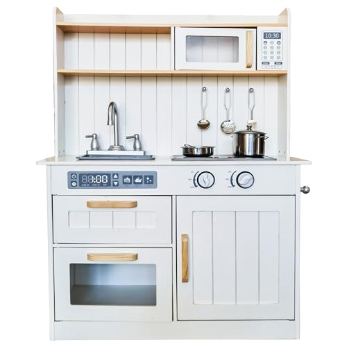 4iQ Group Kinderküche Holz mit Zubehör 93 x 30 x 70 cm - Kinder Küche ab 3 Jahr - Keine Scharfen Kanten 4iQ Group Kinderküche Holz mit Zubehör 93 x 30 x 70 cm - Kinder Küche ab 3 Jahr - Keine Scharfen Kanten von 4IQ Group