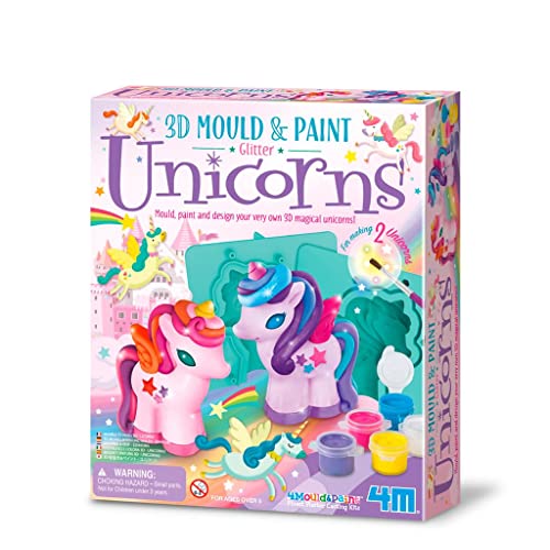 4M , Mould and Paint , 3D Unicorns , Mould, Paint and Design 3D Magical Unicorns , Kids Age 3+ von 4M
