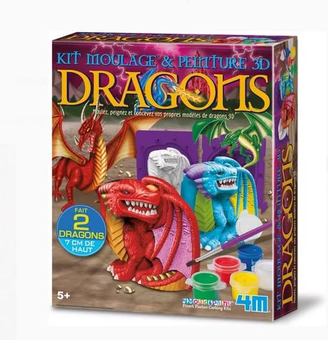 4M 3D-Drachen ausgießen und bemalen – Französisch 4M 3D-Drachen ausgießen und bemalen – Französisch von 4M