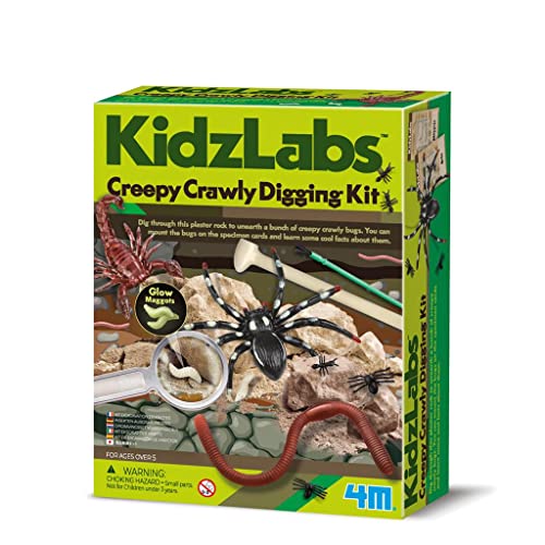 4M 403397 KidzLabs-Creepy Crawlies Digging Kit, Mixed Colours von 4M