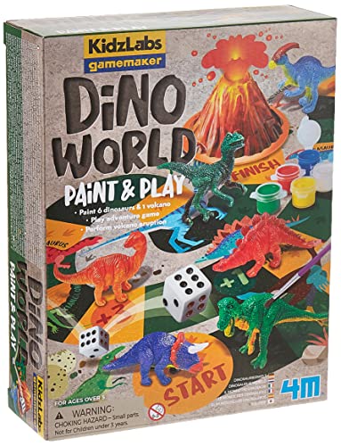 4M 403400 Kidzlabs GameMaker-Dino World, Multi Colour von 4M