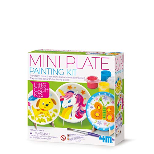 4M 404761 Little Craft Mini Plates Painting Kit, Multi Colour von 4M