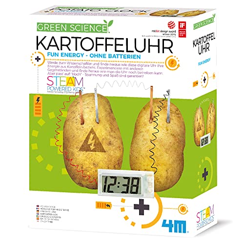 4M 68629 HCM Kinzel Lernspielzeug, Kartoffel, Eine Digitale Uhr Bezieht Ihre Energie Nur aus Kar von 4M