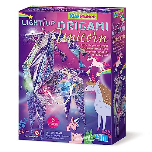 4M 68693 4M-68693-KidzMaker-Leuchtendes Einhorn-Mit Bastelbuch, Origamie Tiere, beleuchtet-für Kinder ab 3 Jahre, Mehrfarbig 4M 68693 4M-68693-KidzMaker-Leuchtendes Einhorn-Mit Bastelbuch, Origamie Tiere, beleuchtet-für Kinder ab 3 Jahre, Mehrfarbig von 4M