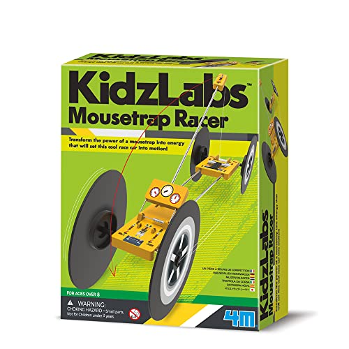 4M - KidzLabs - Mausefallen-Rennwagen - Interaktives Lernen Experimentierkasten Lernspielzeug Kinetic - Kreatives Spielzeug- für Kinder ab 5 Jahre von 4M