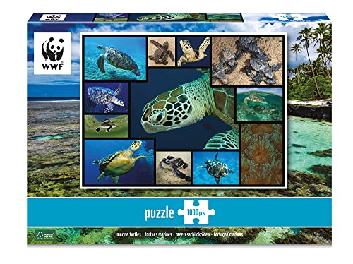 Ambassador World Wildlife Fund 7230056 Meeresschildkröten, 1000 Teile Puzzle für Erwachsene und Kinder ab 10 Jahren, WWF, Tierpuzzle von 4M