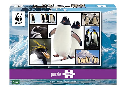 Ambassador World Wildlife Fund 7230059 Pinguine, 1000 Teile Puzzle für Erwachsene und Kinder ab 10 Jahren, WWF, Tierpuzzle von 4M