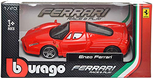 Bburago B18-36120 Ferrari Race and Play Sortiment mit Rückzugmotoren 1:43 Fahrzeuge, rot von 4M