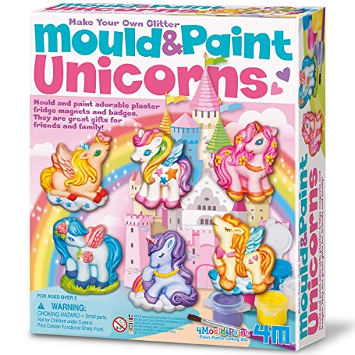 4M , Mould and Paint Unicorns, Mould and Paint Fridge Magnets and Badges, Unicorn Themed Craft Activity, Kids Ages 5+ von 4M