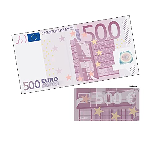 4WAY Verlag Euro Spielgeld Banknoten 75% der original Größe Vorderseitig Banknotenmotiv (500 EUR) von 4WAY Verlag