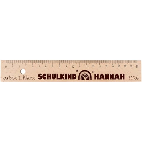 4youDesign | Holzlineal Schulkind Design Regenbogen – personalisiert mit Name | Geschenk zur Einschulung | 21,5 cm Lineal aus Holz mit Metalleinlage & Gravur | Schulanfang 2025 4youDesign | Holzlineal Schulkind Design Regenbogen – personalisiert mit Name | Geschenk zur Einschulung | 21,5 cm Lineal aus Holz mit Metalleinlage & Gravur | Schulanfang 2025 von 4youDesign