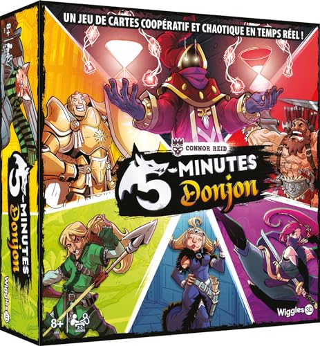 ASMODEE | 5 Minute Dungeon | FR | 3D-Wiggles | 8+ | 2-5 Spieler | 15 Minuten | Familienspiel | AMBIANZSPIEL von 5 Minute